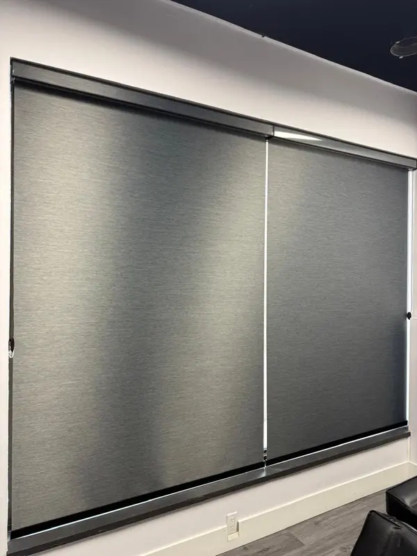 Motorized Blinds in a Winnipeg home by Bay Blinds Canada