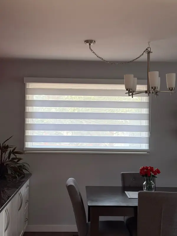 Zebra Blinds in a Winnipeg home by Bay Blinds Canada