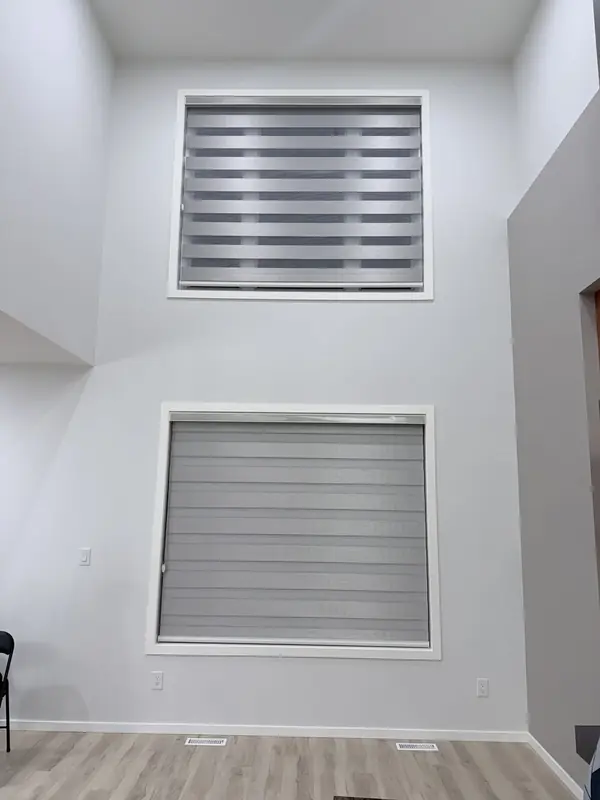 Zebra Blinds in a Winnipeg home by Bay Blinds Canada